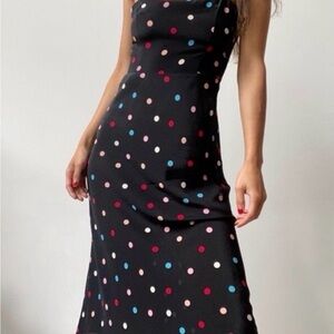 Réalisation Par Amelia Polka Dot Silk Slip Dress - WORN TWICE!